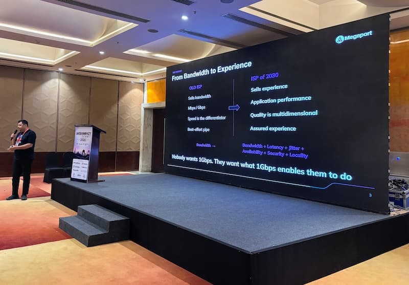 Megaport session on bandwidth and experience at Web Impact Summit 2026